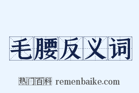 毛腰反义词是什么意思的图片